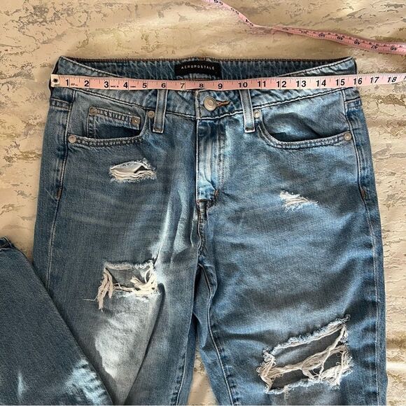 Aeropostale Boyfriend Distressed straight leg jeans - Picture 6 of 9
